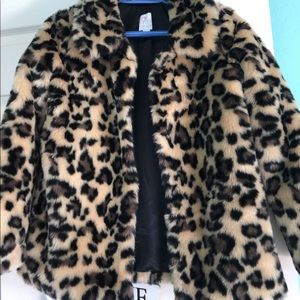 Girls furry Cheeta jacket